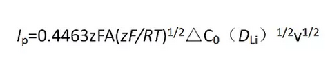 循环伏安法计算锂离子扩散系数